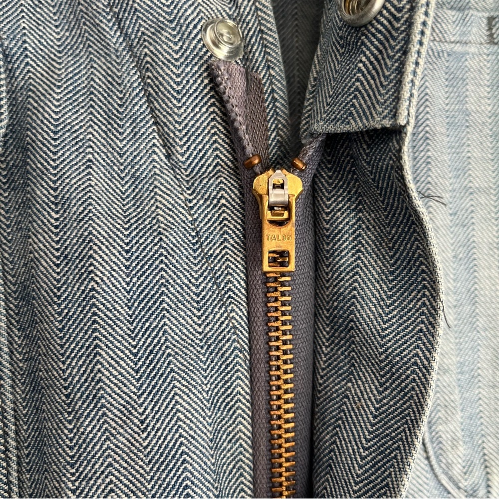 HOST PICK 1960 Railroad Stripe Denim coveralls mechanic workwear jumpsuit 42L - Picture 7 of 16